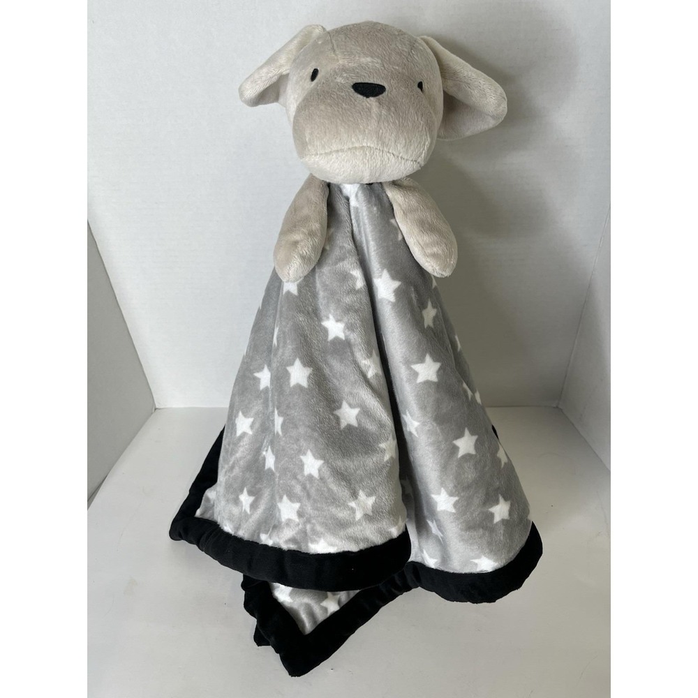 Gerber Modern Moments Baby Gray Dog Polyester Security Blanket